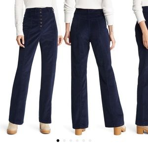 Treasure & Bond exposed button corduroy pants